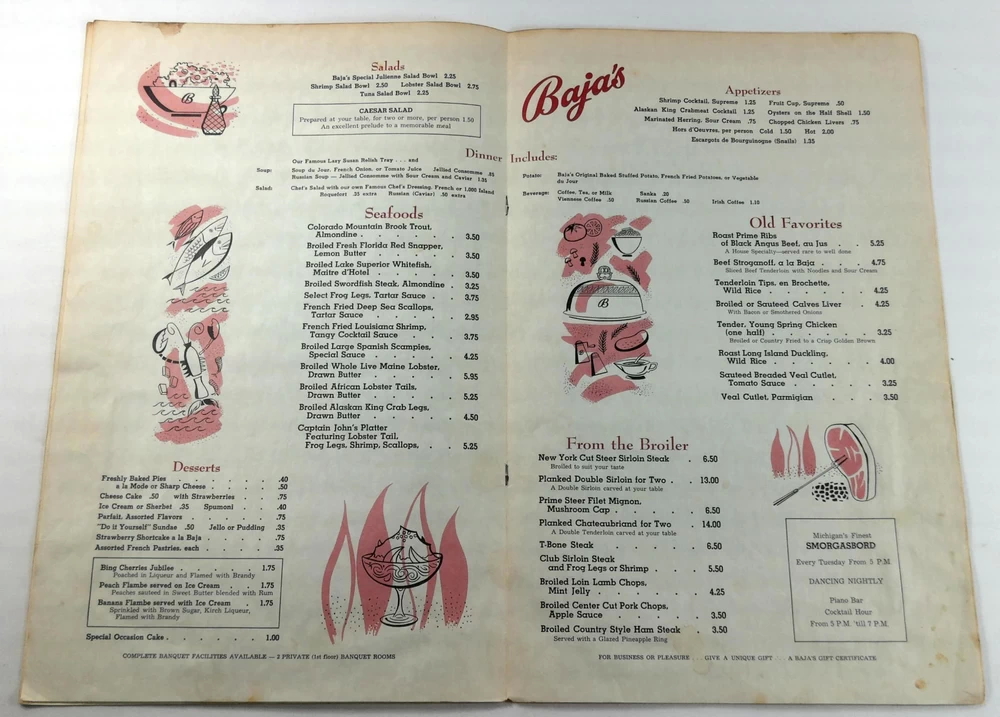 Bajas - Menu